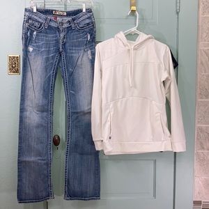 BKE Jeans 26 and 2 Tops M